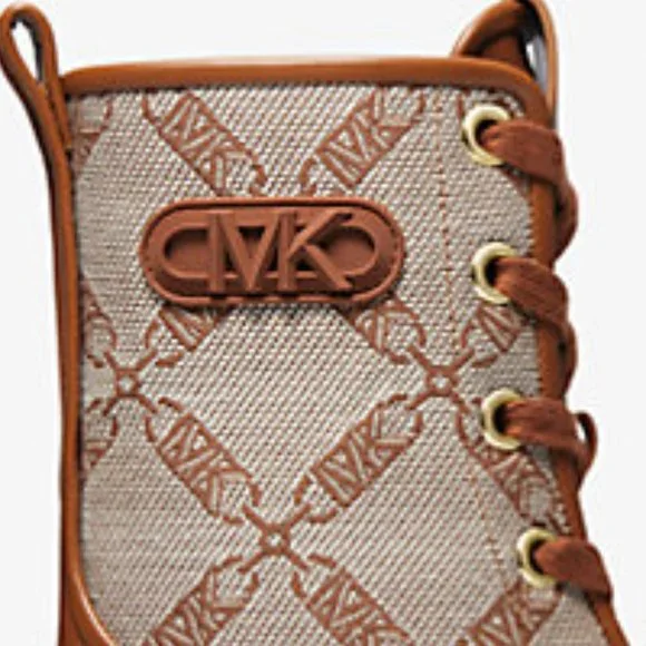 $106 NWT MICHAEL KORS Natural/Luggage Signature Boot - Picture 4 of 10